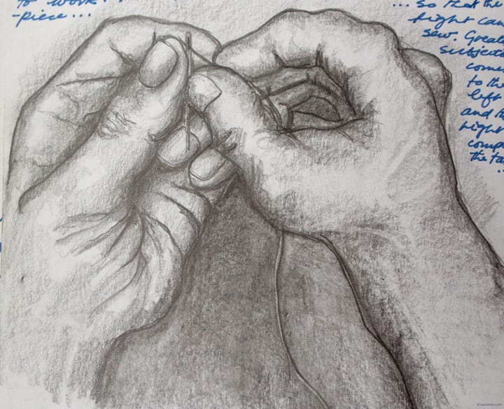 Hand and eye cooperation