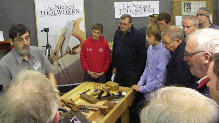 Young people working wood
