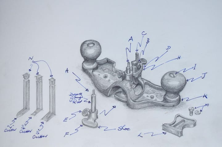 Added Schematic Drawing for Stanley #71 Router