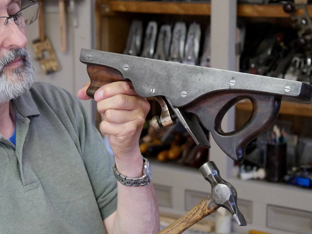 ...or you can flip the plane over and work underhand as shown in this picture too.