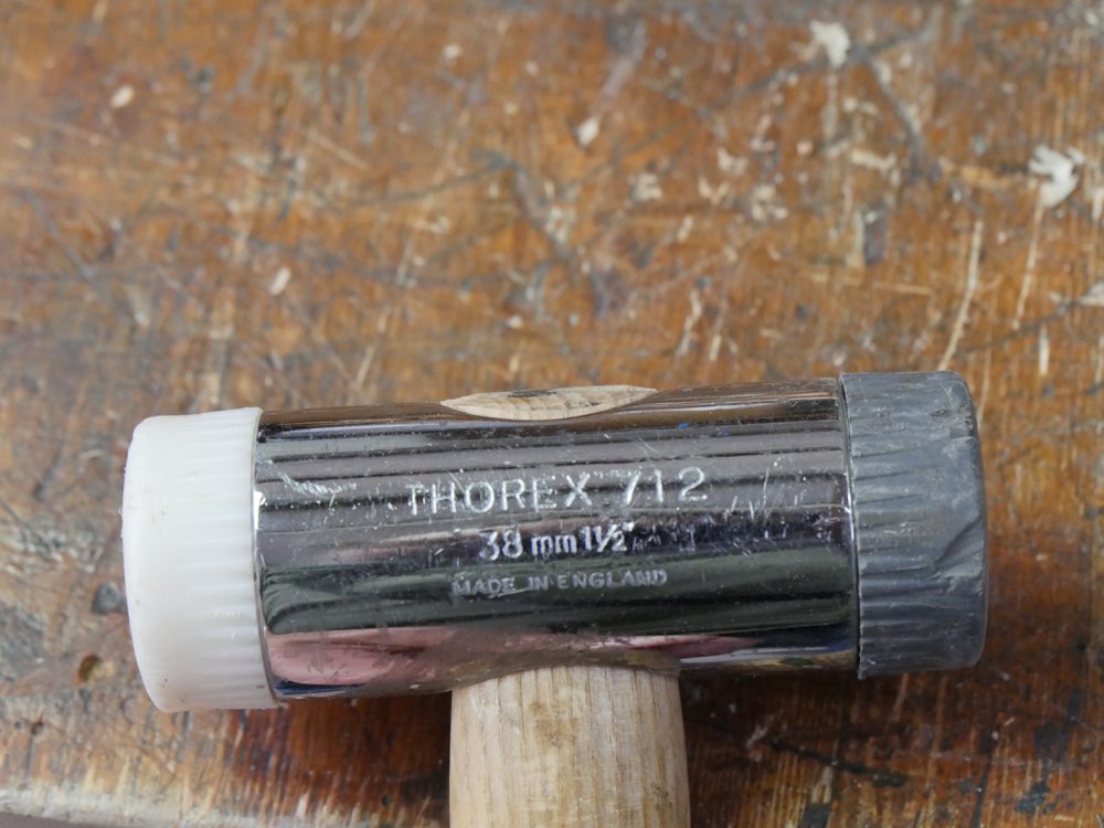 The nylon head (the white face) is perfect for many aspects of plane setting. This model Thorex 712, 38mm is a great weight and size but there are others you might try too.