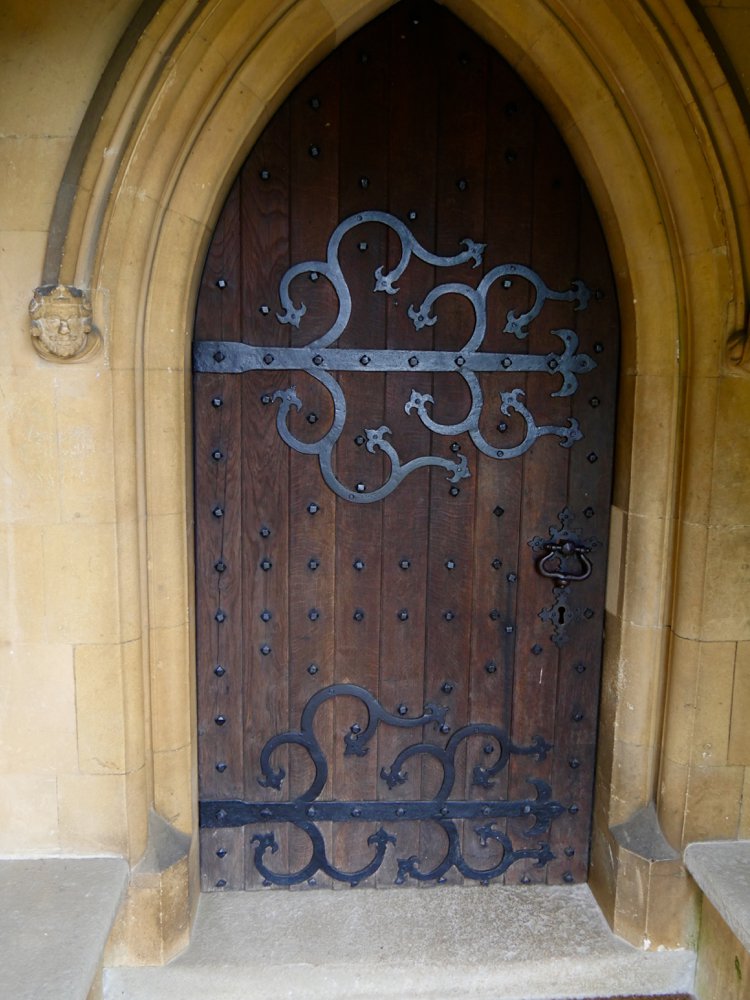 I don't suppose they are really massive but they do distribute the holding dynamic of the hinges to the oak.