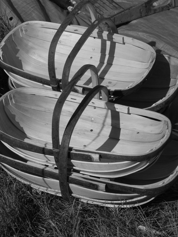 Trugs for garden harvesting and tool toting. Imagine that he makes his living from making trugs. Love it. Keep it small, keep it simple and keep your values.