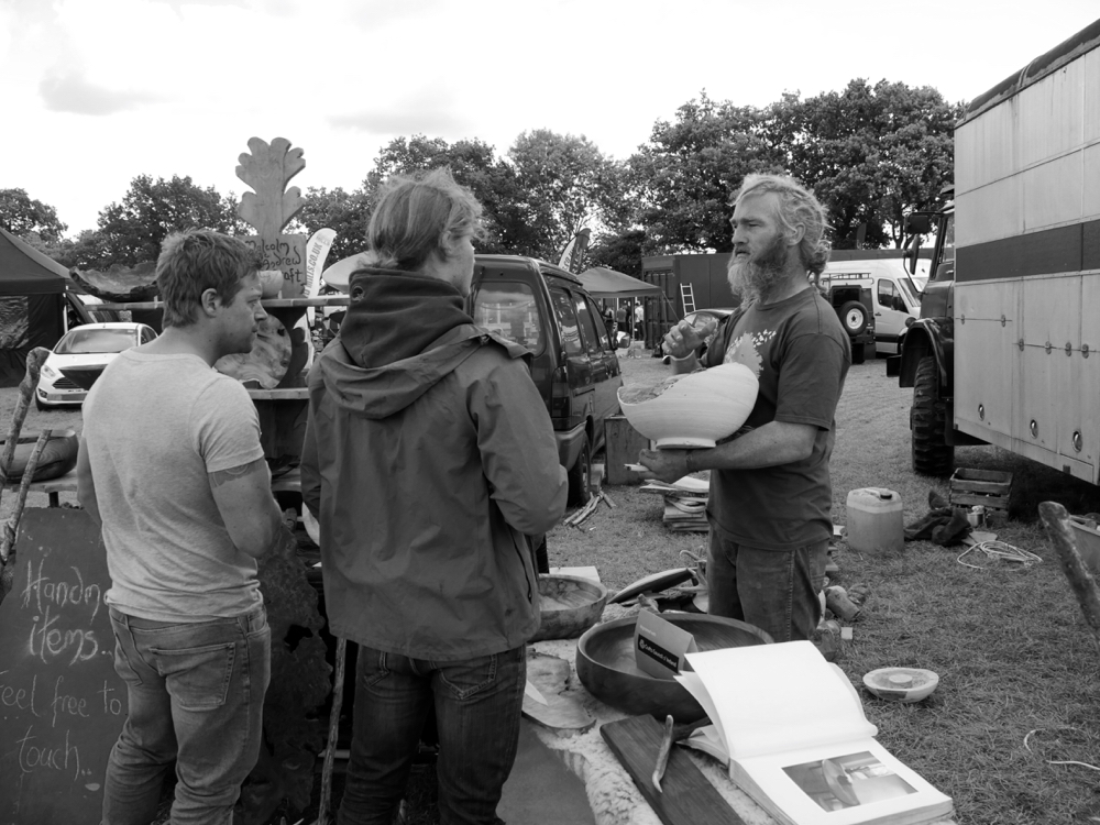 This is Malcolm Mc Andrew explaining his work. His trailer developed a problem and he had to abandon it for a season but arrived less equipped. But he forged on and did the show. That's the fighting spirit of lifestyle woodworkers.