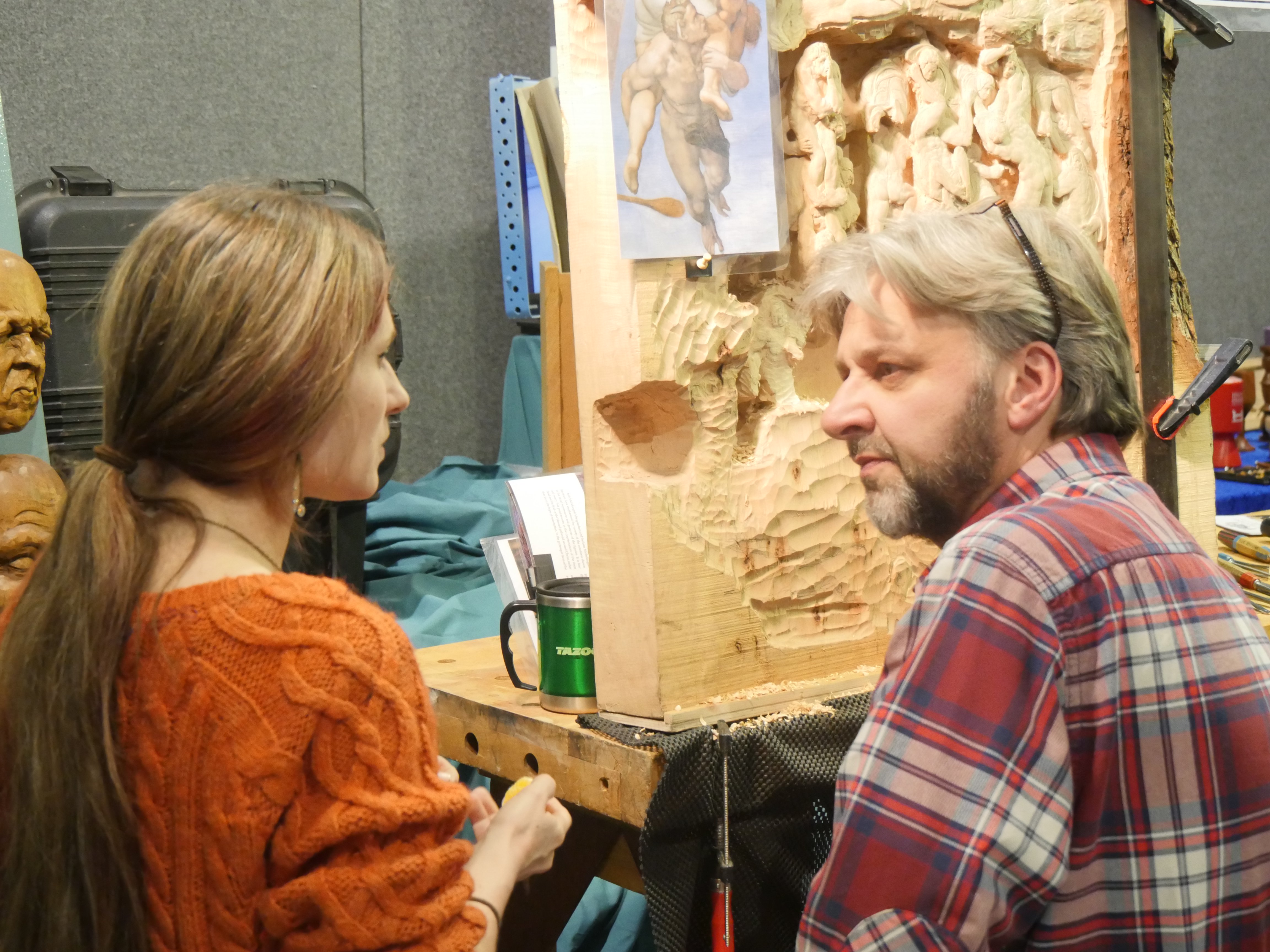 Two of my favourite people carving remarkable things.